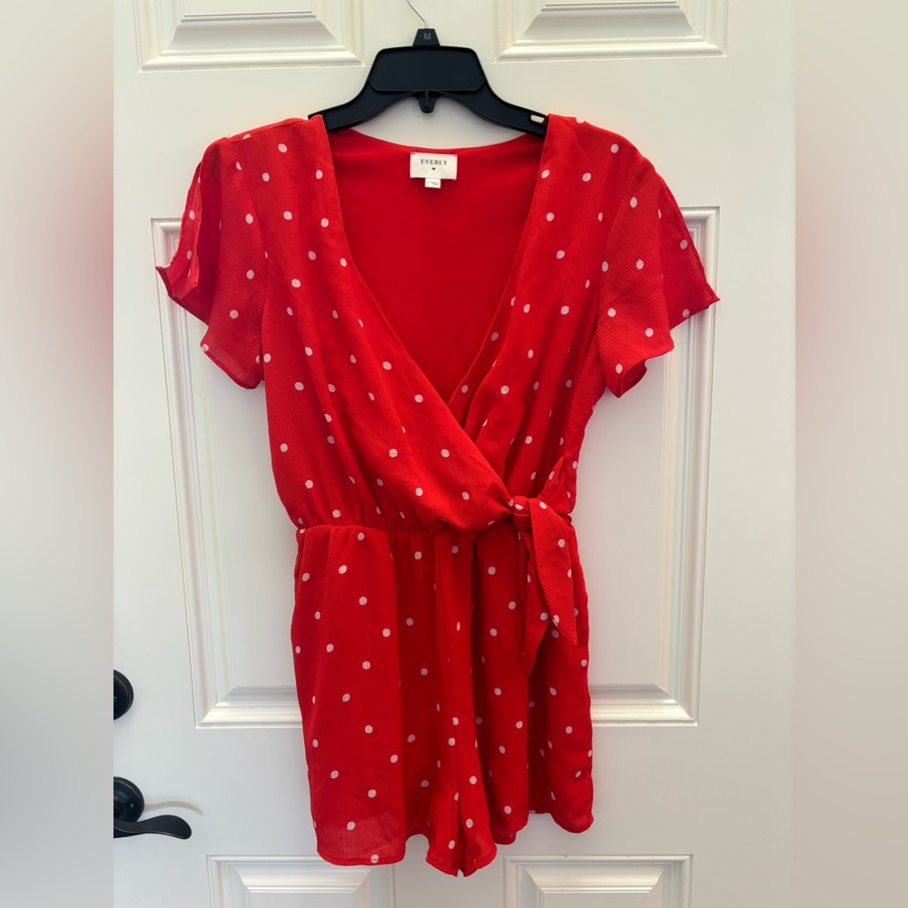 red everly romper